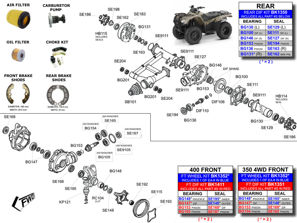 2004 Honda rancher parts diagram #7