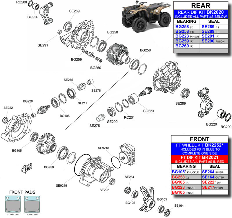 Yamaha YFM350 IRS Parts Diagram
