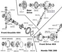 Honda TRX300 parts diagram