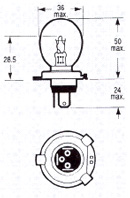 XHL105 Standard Headlight Bulb