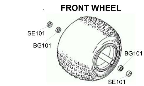 BK1203 Honda ATC 110/125M/185/200/250 Front Wheel Kit