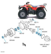 BK3004 Bayou 300/400 4X4 Front Diff Kit.