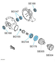 BK3007 Kawasaki Prairie 300/400 4X4, 610 MuleFront Diff Kit.