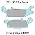 XBR335B Yamaha YFM700FG Grizzly Brake Pads