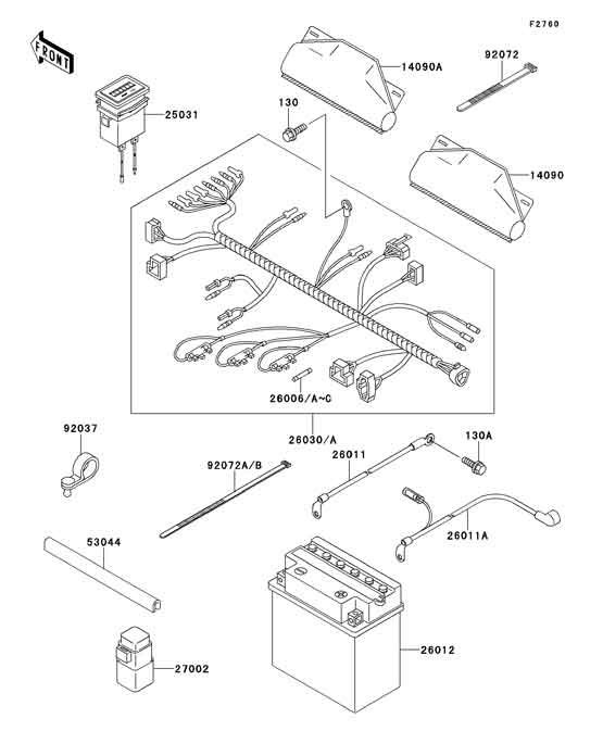 Kawasaki Mule Parts Diagram mule harness parts diagram 