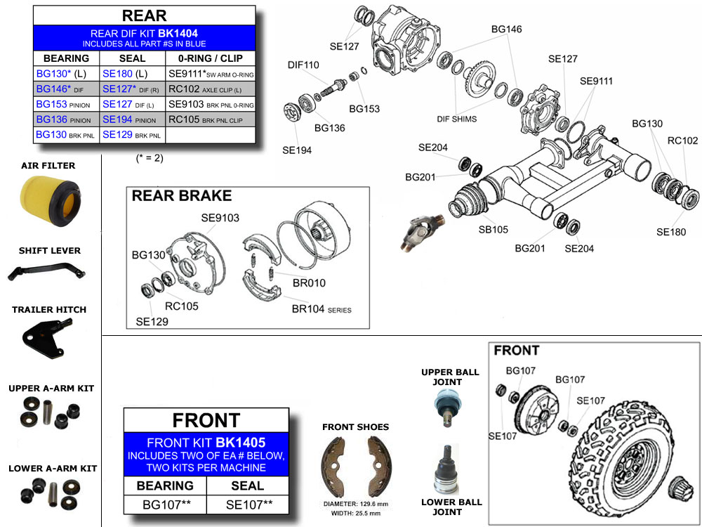 Honda TRX300 Parts Diagram