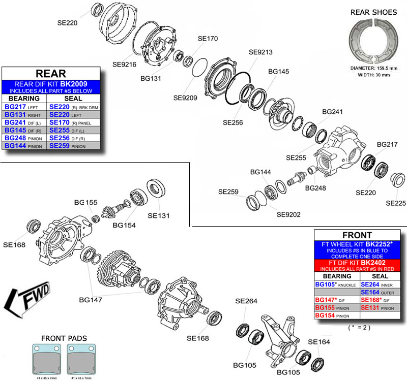 Yamaha YFM350 IRS Parts Diagram
