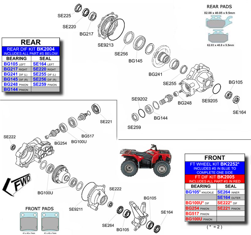 Yamaha YFM350 IRS Parts Diagram