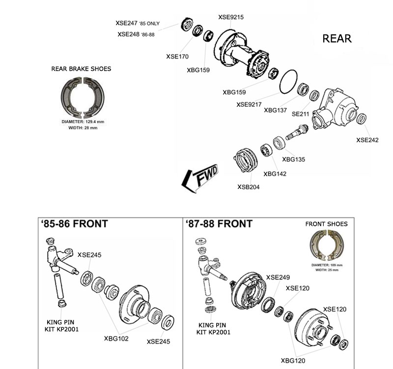 Yamaha YFM50/80 Parts Diagram