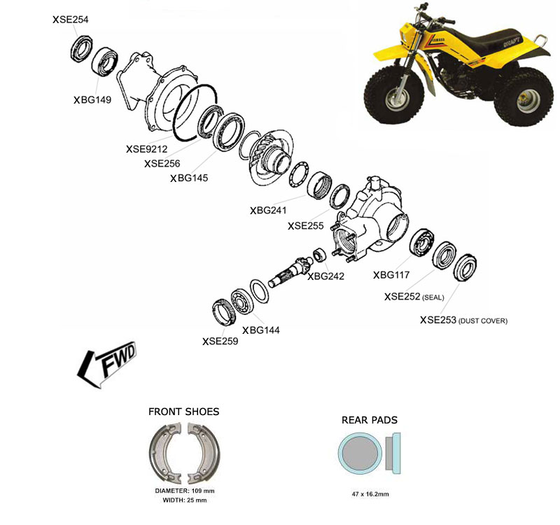 Yamaha YTM200 Parts Diagram