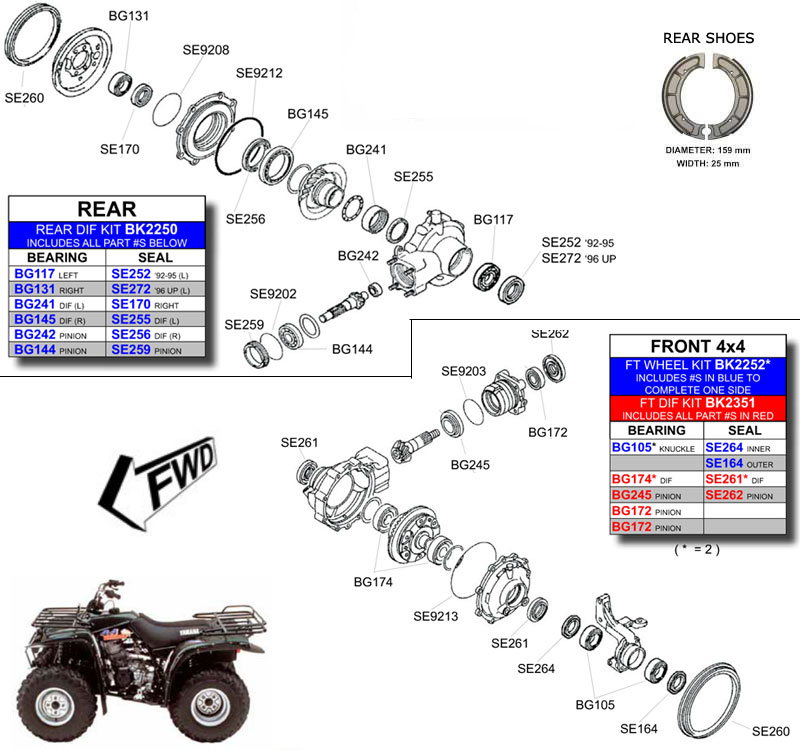 Yamaha YFM250 Parts Diagram