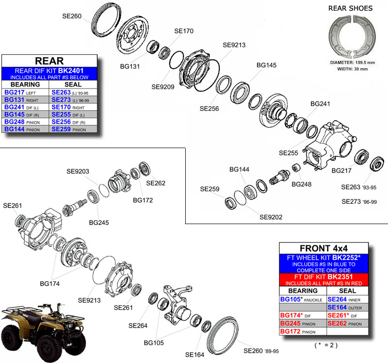 Yamaha YFM350FW Parts Diagram