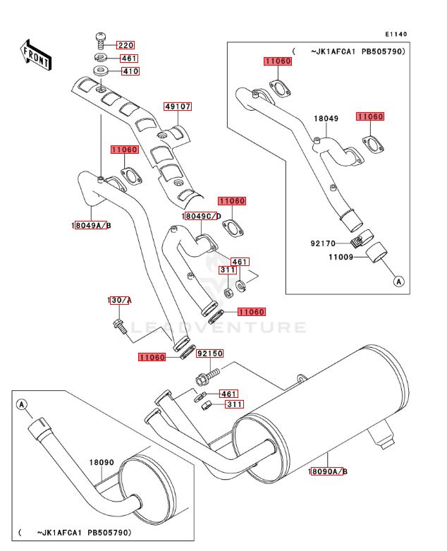 11060 GASKET, EXHAUST PIPE