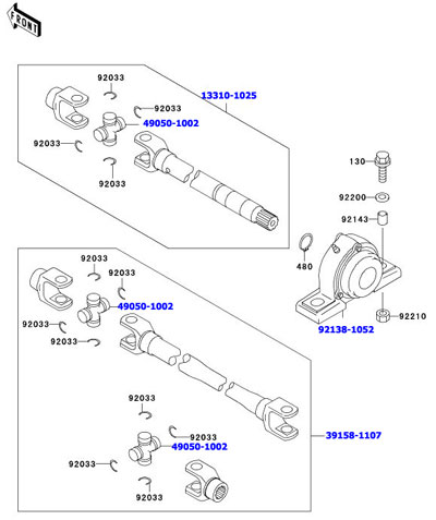 13310-1025 SHAFT-ASSY, FRONT DRIVE