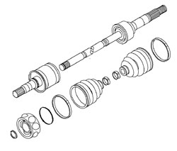 59266-0034 4X4 Front Drive Shaft Assembly Complete