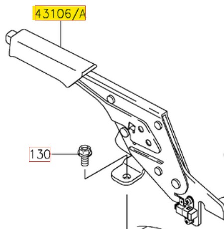 43016-0009 LEVER-ASSY-PARKING BR OEM KAWASAKI