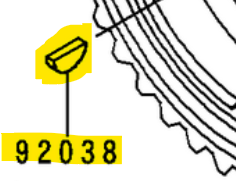 92038-2094 KEY OEM Kawasaki