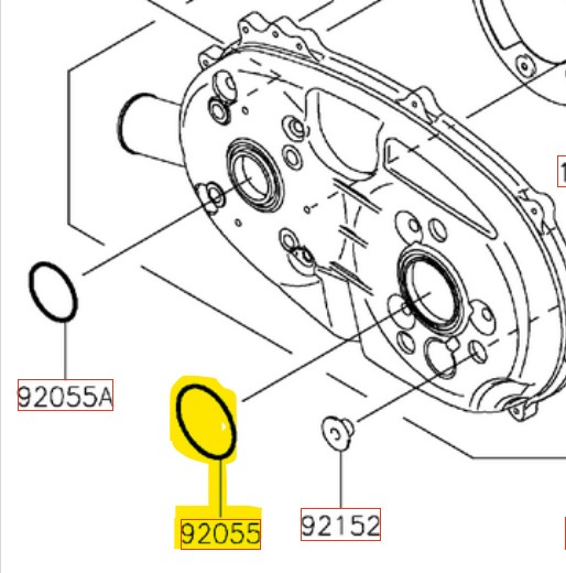 92055-0748 RING-O,64MM OEM KAWASAKI