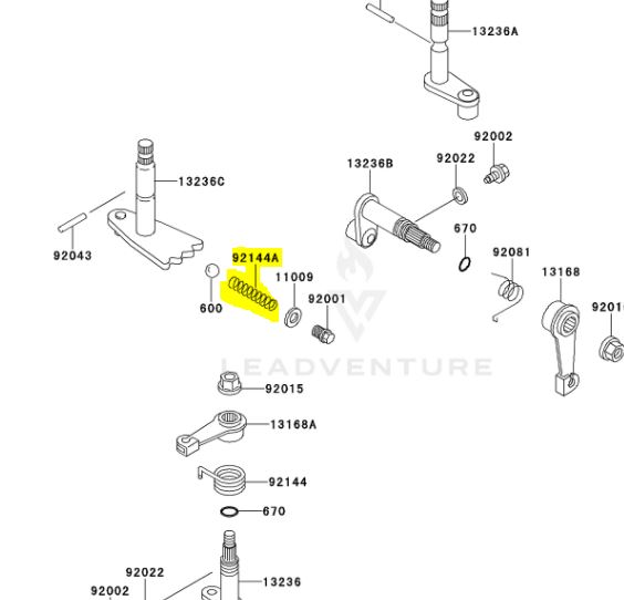 92144-1702 SPRING,CHANGE LEVER,F