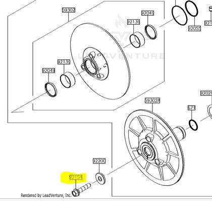 92154-1336 BOLT,FLANGED,12X55