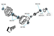 BK1413 TRX450 Front Differential Kit