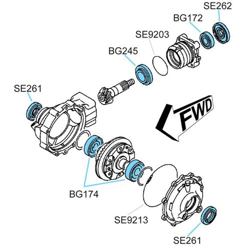 BK2351 Yamaha Front Differential Kit