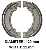 XBR119B Brake Shoes for Kawasaki