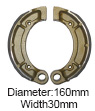 XBR230B Yamaha Rear Brake Shoes