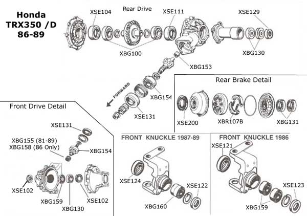 Honda Trx350 Rancher Atv Parts