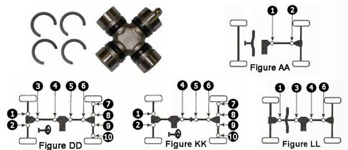 XUJ704 Aftermarket U-Joint Replaces KAW 49050-1060 *Superceded to UJ400