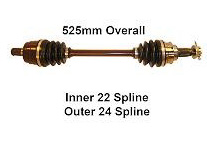 AX11080HD TRX650FA/680FA Honda Rincon Demon Heavy Duty Complete Rear  Axle Shaft