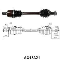 AX0111H Honda TRX420 Rancher Complete Rear Left Axle