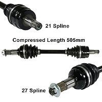 2pk 8TEN Front Left Right CV Axle Drive Shaft Assy Replaces For 2009-2016 Yamaha Replaces 28P-2510F-04-00 28P-2518E-00 