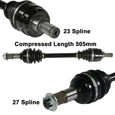 AX0202H Yamaha Grizzly 550 700 Complete Rear Axle Shaft