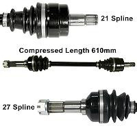 AX0204H Yamaha RHINO Front Left Complete Axle Shaft