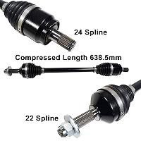 Caltric compatible with Front Left Complete Cv Joint Axle Kawasaki 59266-1129 59266-1135 