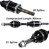 AX0313H  Bayou 300/400 Complete Front Axle Shaft