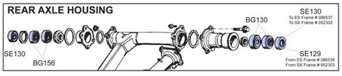 BK1202 Honda ATC250ES Rear Axle Bearing Kit