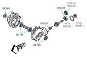 BK1407 TRX400/TRX500 Front Diff Kit