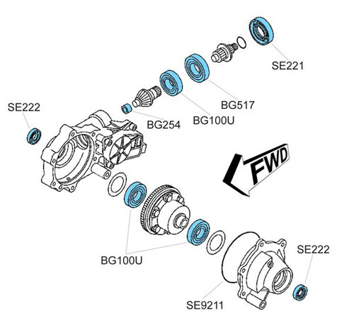 BK2005 Yamaha Front Differential Kit