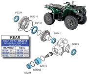 BK2015 Yamaha Rear Differential Bearing and Seal Kit