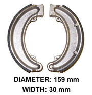 XBR105B Rear Brake Shoes with Springs