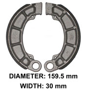 XBR106B Rear Brake Shoes