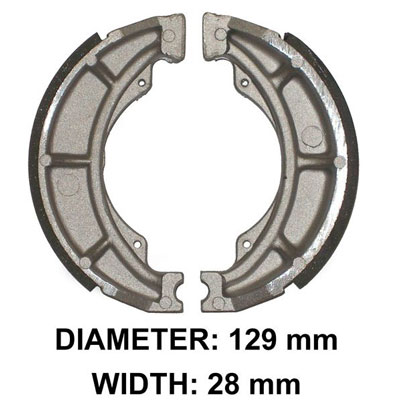 XBR113B Rear Brake Shoes for Kawasaki