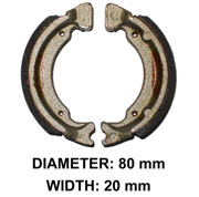 XBR214B Kawasaki Front Brake Shoes