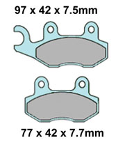 XBR316B Kawasaki LEFT Front Pads