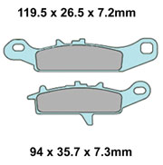 XBR322B Left Front Brake Pads