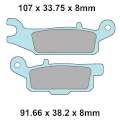 XBR334B Yamaha YFM700FG Grizzly Brake Pads