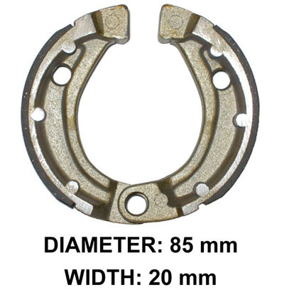 XBR605B Polaris 50/90 Front Brake Shoes