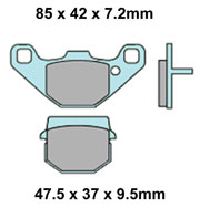 XBR802B Polaris 200 Front Pads